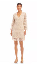 Load image into Gallery viewer, Karen Kane Ruffle Sleeve Crochet Dress
