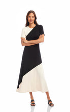 Load image into Gallery viewer, Karen Kane Short Sleeve Contrast Midi Dress