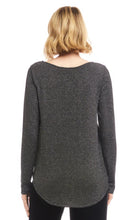 Load image into Gallery viewer, Karen Kane Metallic Shirttail Top