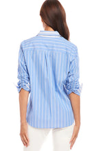 Load image into Gallery viewer, Karen Kane Contrast Ruched Sleeve Shirt