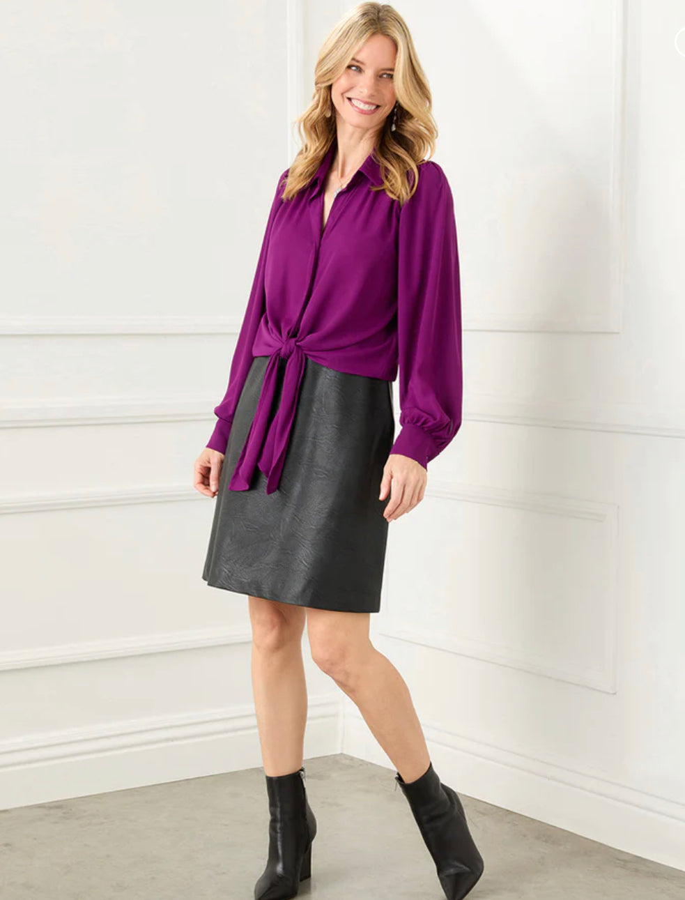 Karen Kane Vegan Leather Skirt