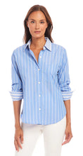 Load image into Gallery viewer, Karen Kane Contrast Ruched Sleeve Shirt