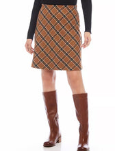 Load image into Gallery viewer, Karen Kane Bias Cut Plaid Skirt