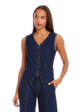 Load image into Gallery viewer, Karen Kane Denim Vest