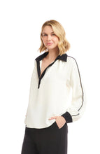 Load image into Gallery viewer, Karen Kane Colorblock Edge Stitch Top