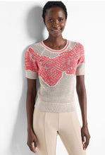 Load image into Gallery viewer, Nic+Zoe Dancing Mesh Short Sleeve Sweater