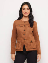 Load image into Gallery viewer, Karen Kane Faux Suede Cargo Jacket