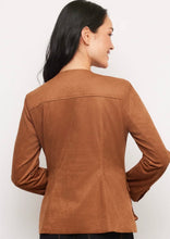 Load image into Gallery viewer, Karen Kane Faux Suede Cargo Jacket
