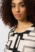 Load image into Gallery viewer, Joseph Ribkoff Mesh Leatherette Fitted Jacket