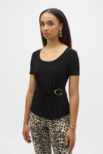 Load image into Gallery viewer, Joseph Ribkoff Silky Knit Top w/ Buckle