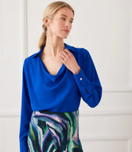 Load image into Gallery viewer, Karen Kane Collared Cowl Neck Top