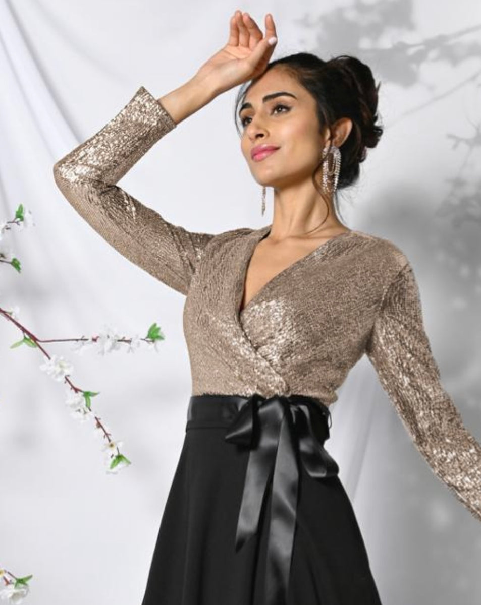 Frank Lyman Sparkle Top Long Dress Graham's Style Store Dubuque