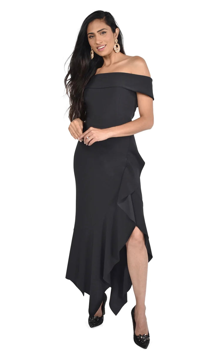 FLyman Off Shoulder Ruffle Dress Graham's Style Store Dubuque