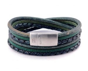 Steel & Barnett Leather Bracelet Bonacci
