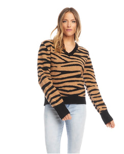Karen Kane Blouson Zebra Sweater