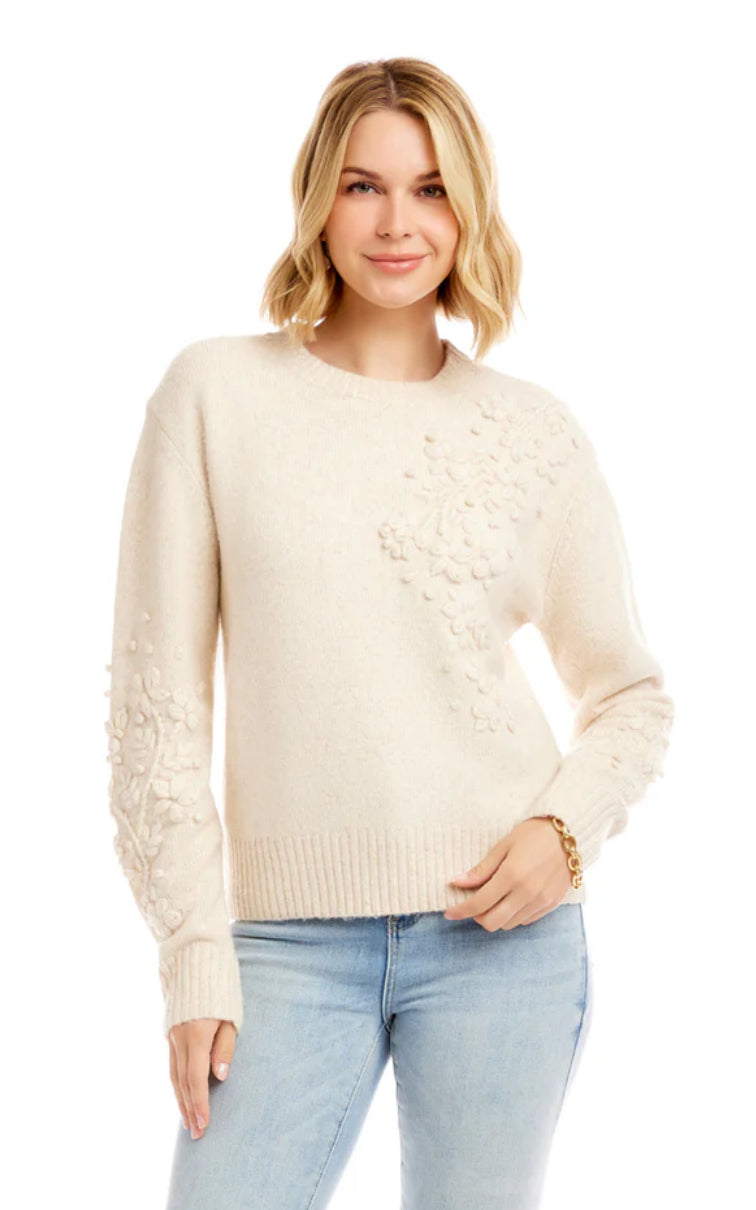 Karen Kane Hand Embroidered Sweater