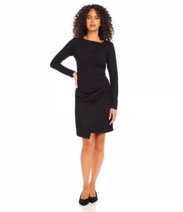 Karen Kane Pleated Faux Wrap Dress