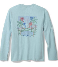 Load image into Gallery viewer, Tommy Bahama Long Sleeve Red, White and Bloom Tee
