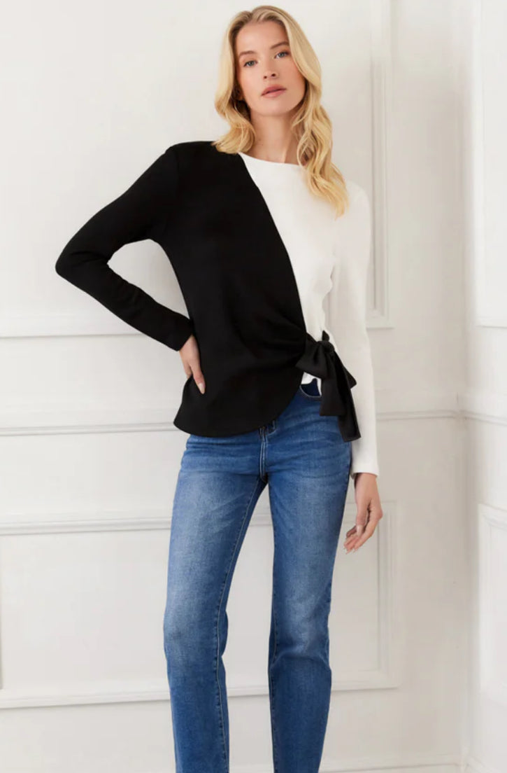 Karen Kane Satin Bow Top