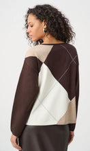 Load image into Gallery viewer, Joseph Ribkoff Brushed Viscose Knit Argyle Sweater
