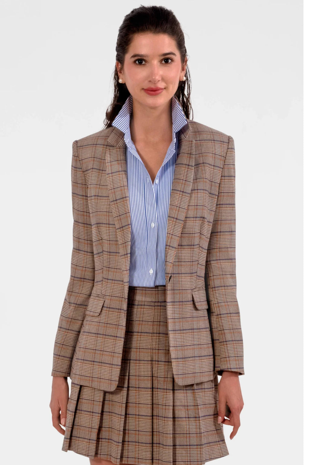 Gretchen Scott Preppy Plaid Blazer