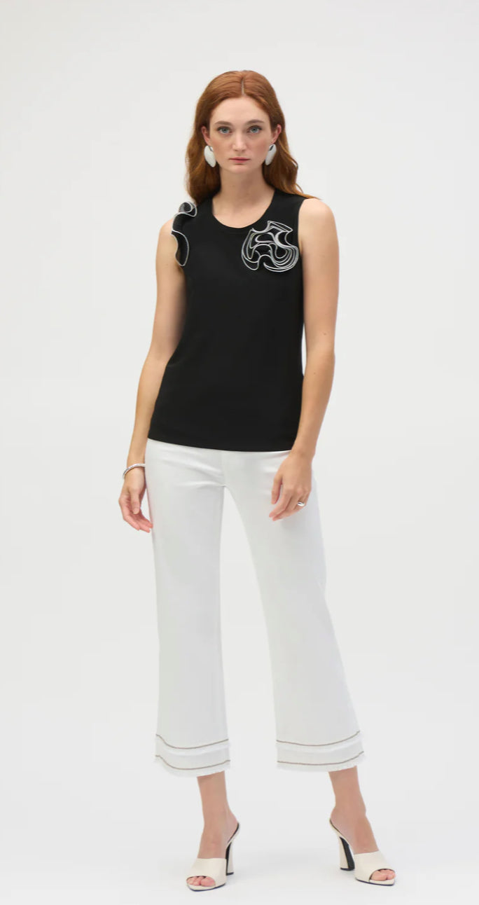 Joseph Ribkoff Sleeveless Ruffle Top