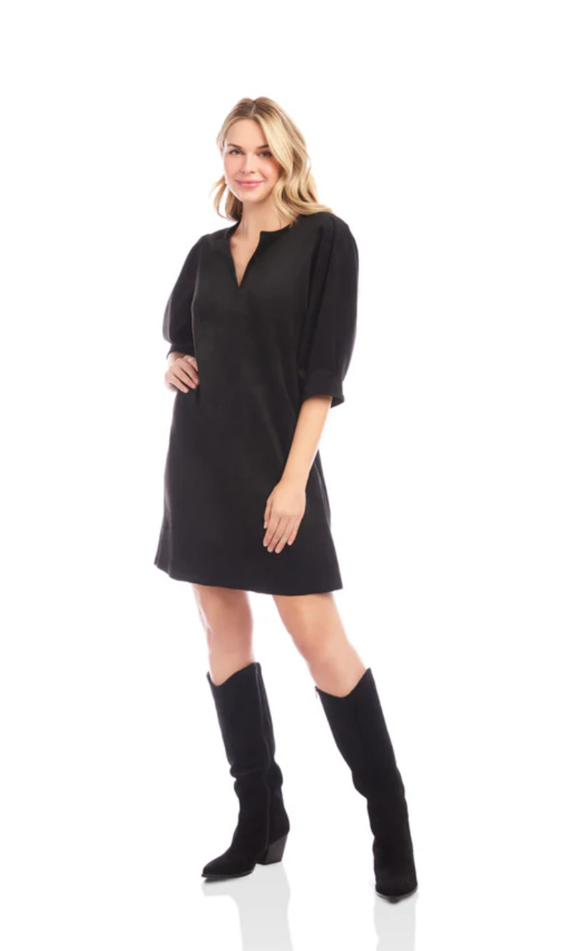 knee length dresses for ladies Kate Long Sleeve Velvet Midi Dress