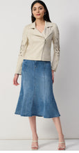 Load image into Gallery viewer, Joseph Ribkoff High-Waist Denim Trumpet Skirt
