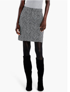 Nic+Zoe Etched Tweed Slim Skirt