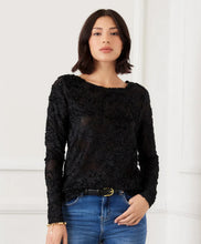Load image into Gallery viewer, Karen Kane Velvet Jacquard Knit Top

