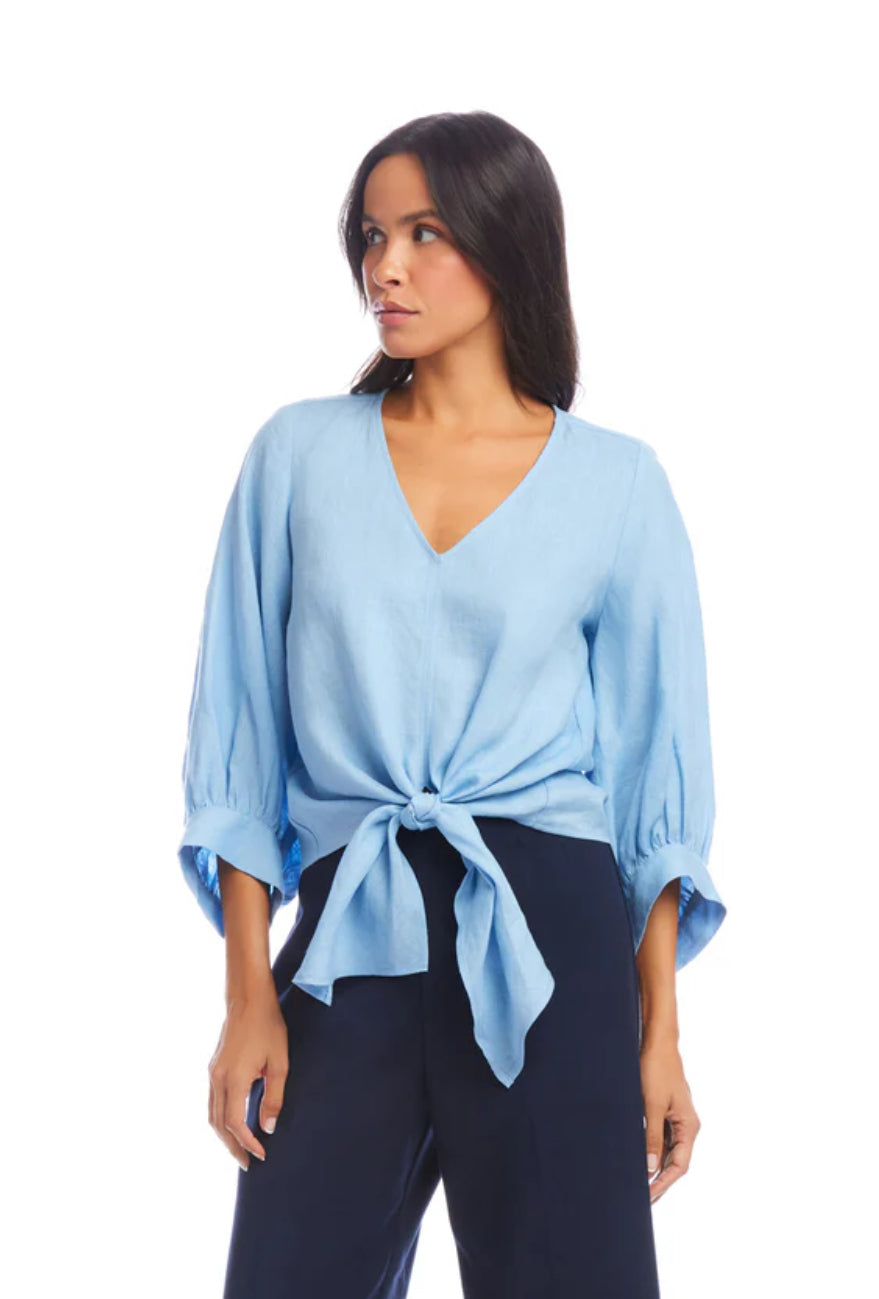 Karen Kane Tie-Front Top