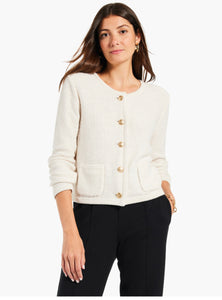 Nic+Zoe Gilded Texture Sweater Jacket