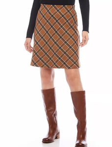 Karen Kane Bias Cut Plaid Skirt