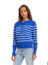 Load image into Gallery viewer, Karen Kane Henley Stripe Sweater
