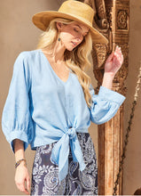 Load image into Gallery viewer, Karen Kane Tie-Front Top
