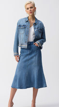 Load image into Gallery viewer, Joseph Ribkoff High-Waist Denim Trumpet Skirt
