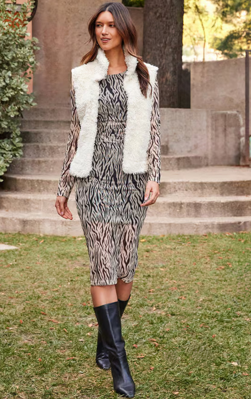 Karen Kane Faux Shearling Vest