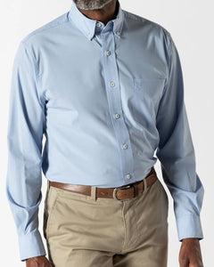 Duck Head Performance Poplin Shirt—Light Blue