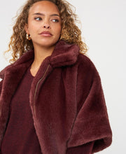 Load image into Gallery viewer, Esqualo Faux Fur Poncho Coat
