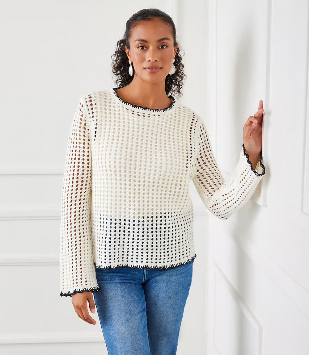 Karen Kane Crochet Sweater