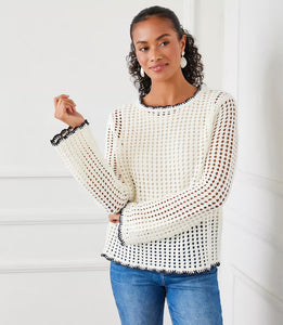 Karen Kane Crochet Sweater