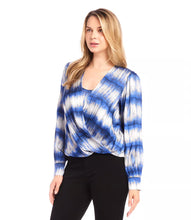 Load image into Gallery viewer, Karen Kane Satin Drape Front Blouse
