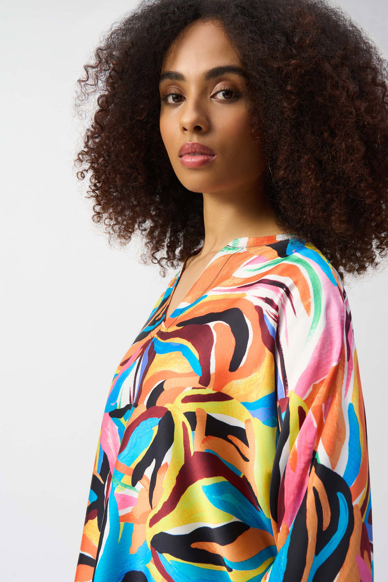 Joseph Ribkoff Satin Abstract Print – Graham's Style Store Dubuque