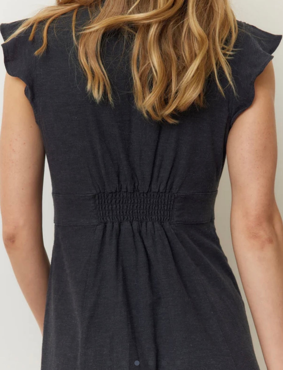 Marine Layer - Camila Midi Dress - Black, XL Marine Layer - Camila Midi Dress - Black, XL