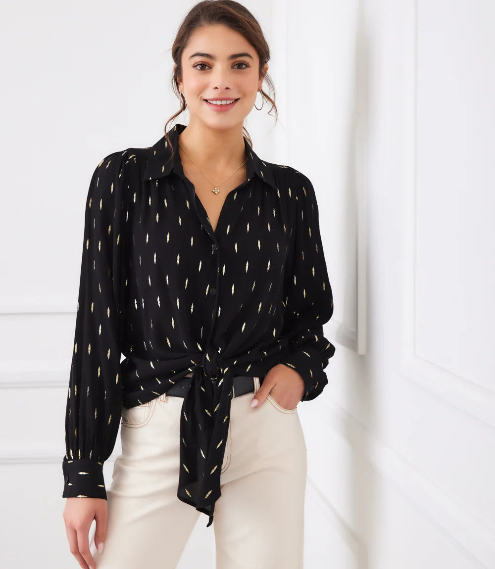 Karen Kane Tie Front Top