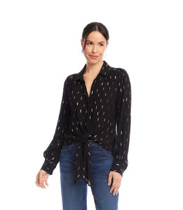 Karen Kane Tie Front Top