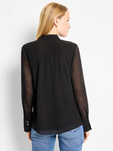 Nic+Zoe Falling Chiffon L/S Top