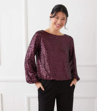 Load image into Gallery viewer, Karen Kane Sequin Boatneck
