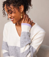 Load image into Gallery viewer, Karen Kane Striped V-Neck Sweater

