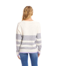 Load image into Gallery viewer, Karen Kane Striped V-Neck Sweater

